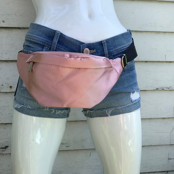 wild fable Handbags - Cute Satin pink fanny pack belt bag pouch